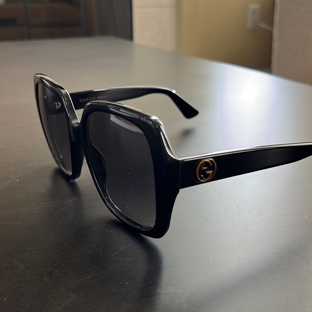 Gucci Black Oversize Ombre Sunglasses